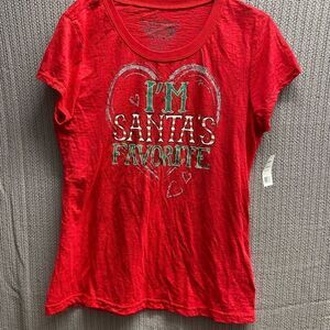 I’m Santas favorite red short sleeve T-shirt
